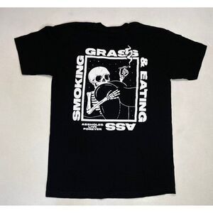 Linda Finegold Assholes Live Forever Smoking Grass T-shirt Men Medium Black